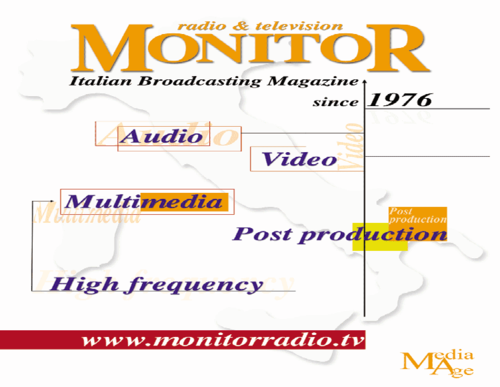 Radio, television, audio and video production, advertising magazine in italian