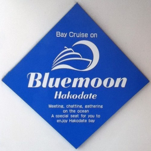 函館湾をクルーズする観光遊覧船Bluemoonです。