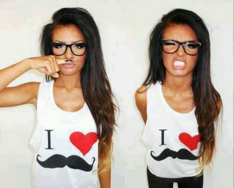 the mustache swag follow us