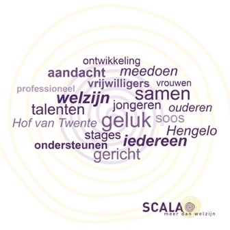 SCALAwelzijn's profile picture. SCALA- welzijn-Hengelo-Hof van Twente-Haaksbergen-Skillz jongerenwerk-eigen kracht- vrijwilligerswerk-talentontwikkeling-sociale activering-SamenSterkHengelo