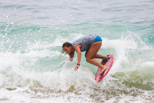 professional skimboarder @ Victoria Skimboards, designer @ Strōb Clothing, skimboarding instructor @ The School of Skim.