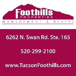 TucFoothills's profile picture. Tucson's Rental Property Specialists since 1985, Foothills Properties' commitment to provide exacting standards in
property management
rental homes, townhomes