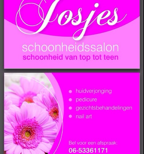 Josjes schoonheidssalon is gestart in juni2012 aan de rand van sint michielsgestel. Ook sieraden party's we werken op afspraak bel Sheren 06-53361171