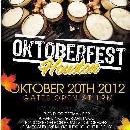 Houston's very own OktoberFest. October 19th. http://t.co/IJFnitDxHM