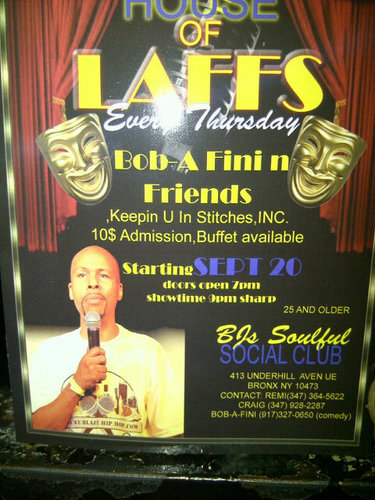 comedianbobfini's profile picture. bronx native born n raised,has comedic abilities for the masses. Dislikes sensitive muvafuckaz...