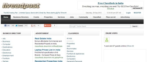 LiveAdPost is an Enhanced Online Classifieds Platform where you can advertise your goods, services, business & requirements by posting your Ad today!