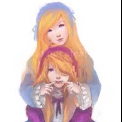 We are two mischievousness twin sisters Violet and Hortense ,we serve  : @Hiver_Laurent_ , We were made by him twin dolls ! With a good and bad side to us!