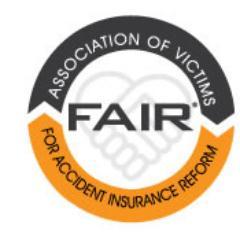 FAIR (Fair Association of Victims for Accident Insurance Reform) is Ontario's grassroots not-for-profit organization of car accident victims and supporters.