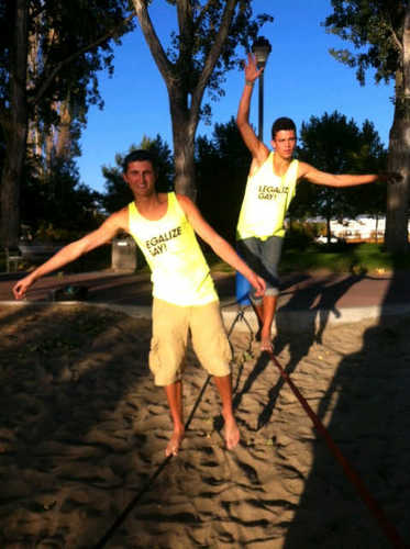 Part time counselor, full time slackliner