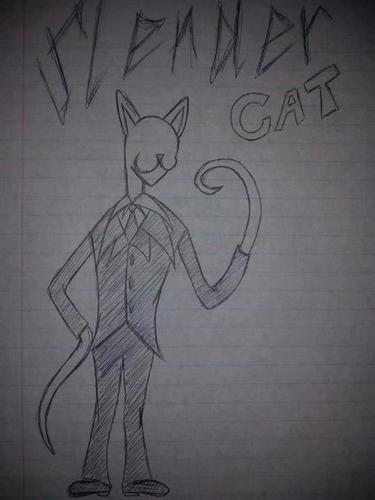 I am Slender Cat. Domesticated companion of SlenderMan.