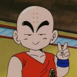 names krillin ,master roshi's student,my best friend is goku  . #DBRP