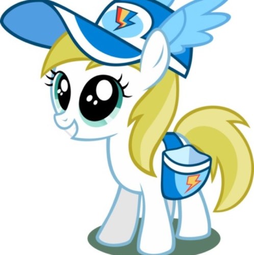 A young filly, that's a huge fan of Rainbow Dash. A PROUD MEMBER OF THE RAINBOW DASH FAN CLUB!! ((RP GMT -4))
