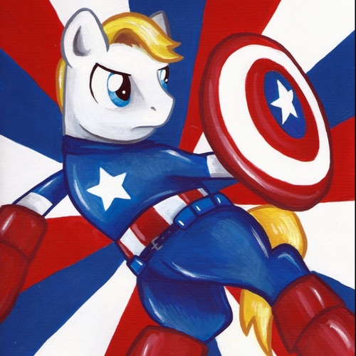 Captain Stallion here. Member of the Pony Avengers. Doing my duty to help those in need. If in need of help, you know who to call. ((RP)) loves @mlp_raintumble