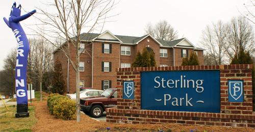 Sterling Park Apartments is a student housing community in the greater Greensboro area that aims to promote community amongst students in a green environment.