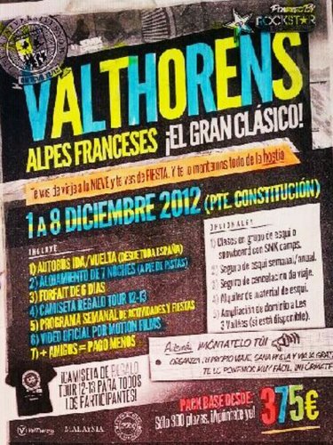 Información y venta del pack Val thorens para el puente de la constitución +info watsapp 605.288.176