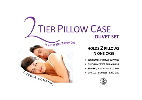 2TierPillowCase's profile picture. Our 2 TIER PILLOW CASE featured on DRAGON'S DEN is causing a stir with DEBORAH MEADEN.at the helm. Love 2hear whether or not you think she should should invest.
