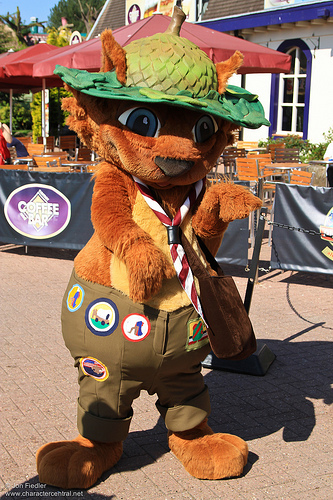 Fun loving, cuddly squirrel with a passion for telling stories. My best friend is a scout and there's a ride named after me!!