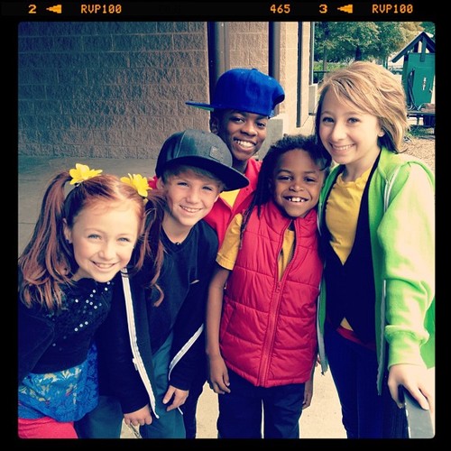 Gearing up for our performance at the Buddy Walk today! Got my dancers / friends with me!