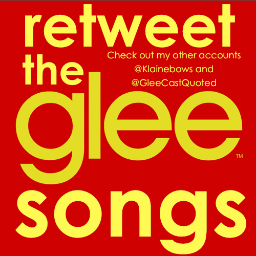 Show off your Gleek pride and #RetweetTheGleeSongs!
Shout out gives you an automatic follow back!
Please follow @Klainebows @GleeCastQuoted, & @GleeksFollowed