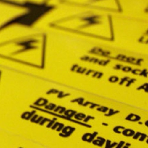 suppliers of self adhesive warning labels to renewable industries