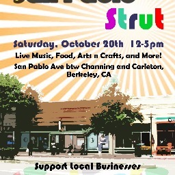Oct 20 2012 Dwight Way / San Pablo Ave open house festival promotion.
Fun food music