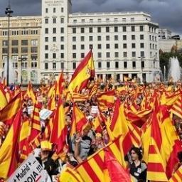 Cataluña es España No al separatismo Abajo el Nazionalismo excluyente! For a Catalonia united to Spain.A España servir hasta morir.