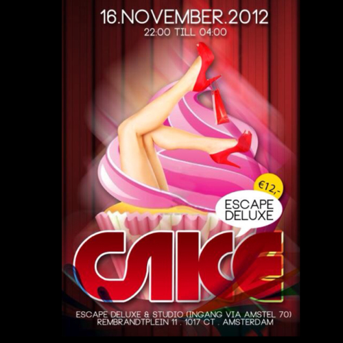 'CAKE' Friday 16 november in Escape delux&Studio be there !!
Cake is the new Teenage club experience