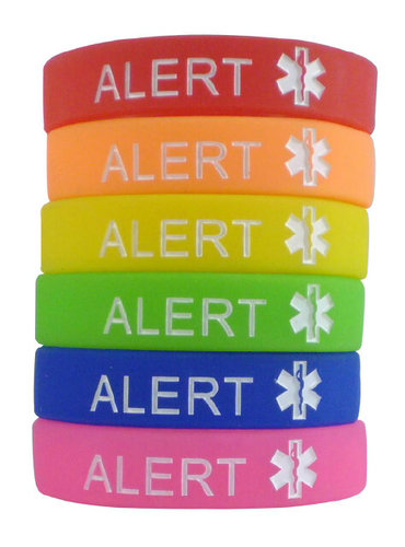 Diabetes alert ID including wristbands, engraved tags, hypo kit bags, car signs and more.