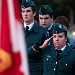 I volunteer for Victim Serives, and I'm an Officer in the Canadian Reserves.
