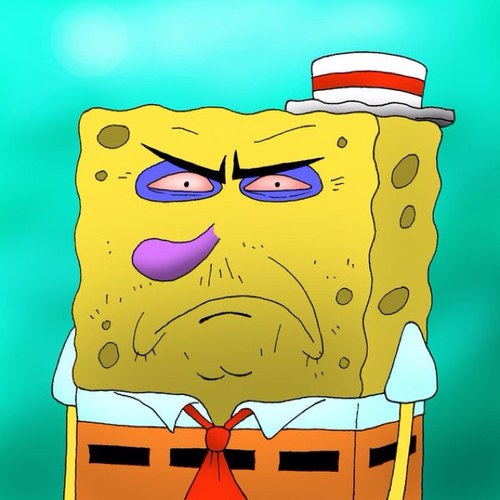 FRY-COOK AT THE KRUSTY KRAB, #1 BALLER IN THE SEA.