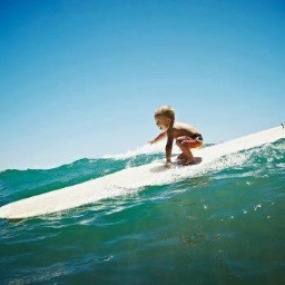 Enjoying the surf