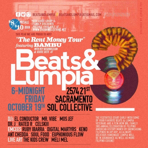 An annual event which takes place during Filipino American History month that showcases Filipinos in Hip Hop! PART 3  FRIDAY, OCT. 19 2012!