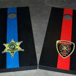 OffDutyOutdoor offers custom cornhole bds & bags to the ppl who put their life on the line We specialize n Fire,Police,Sheriff, K9 &EMS/Rescue themed boards.