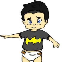 [I can't speak words yet, but my daddies are @_JMalik and @Batman_I_. They're never home...]