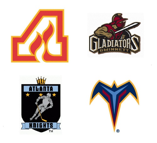 Atlanta has been home to the NHL's Thrashers and Flames, IHL's Knights, and current home of the ECHL Gladiators. 40+ years of Atlanta hockey