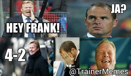 De leukste memes over allerlei voetbaltrainers! (LET OP: Je moet wel tegen een geintje kunnen!) Contact: TrainerMemes@hotmail.com