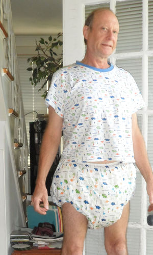 I've worn diapers and plastic pants lifelong for my accidents and have  real Infantilism  ...  I like being a 3-1/2 year old 24/7 AB DiaperBoy.