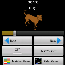 Learning Spanish application on android phones. Includes phrases and games. Perfect for travelers and students