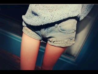 I'll show you just how thin I can be. // I am the space between my thighs, daylight shining through