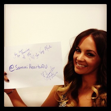 Supporting the incredible and amazingly talented Samantha Jade @sjademusic ! The winner of x factor Australia 2012 #Samanstars Met Sammi on the 13/12/12