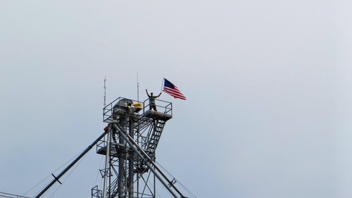 We got the flag flying high on the farm