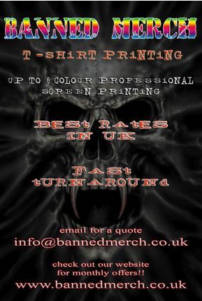 T-shirt Printing in the UK, screen printed tees, best rates, quick turnaround, low minimum orders. Drop us an email info@bannedmerch.co.uk for a quote.