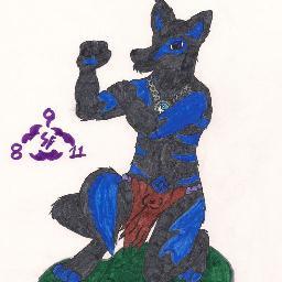 Just a cute black and blue wolf with such a random life i never know whats gonna happen next....yay a cookie! X3