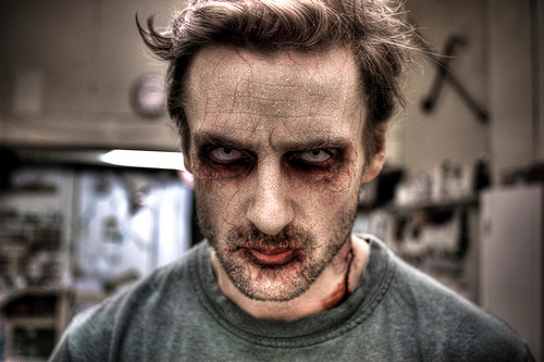 A lone zombie on an endless quest for flesh and blood.