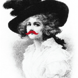 Créateur de miroirs sympatiques à base de moustache et de bijoux.