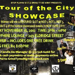 CandieDAManager's profile picture. The Manager~CEO of Grind Tyme Management (2007)
Tour of the City Showcase Manager