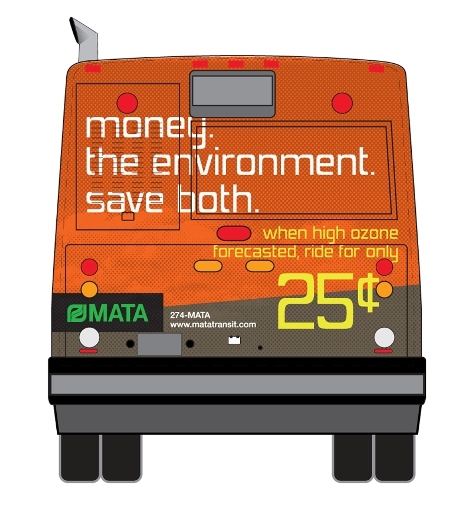 MATA is helping improve Shelby County's air quality.  We are taking a stand against high ozone levels in our air and hope you will help us.