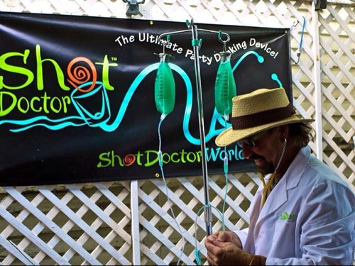 The Shot Doctor is the  Ultimate Party Drinking Device 
Four out of Five Doctors recommend the Shot Doctor
Be the first to feature this fun drinking device