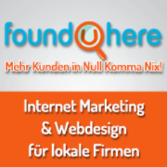 foundUhere's profile picture. Internet Marketing & Webdesign für lokale Firmen. Regionale Suchmaschinenoptimierung für das Werben neuer Kunden über Google+ Local und über Ihre Webseite.