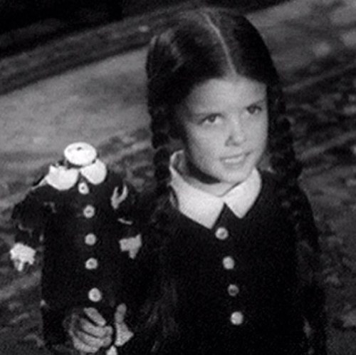 don't psychoanalyze me. it's a deep, dark hole and you don't want to go there. | wednesday addams. are they made from real girl scouts?